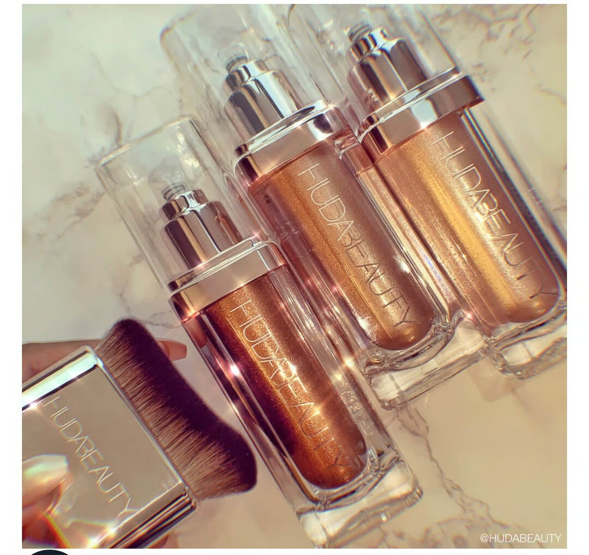Huda Beauty N.Y.M.P.H. All Over Body Highlighter �Liquid Illuminator for Face, Body &amp; Legs �Water-Based, Long-Lasting Glow �35 ml