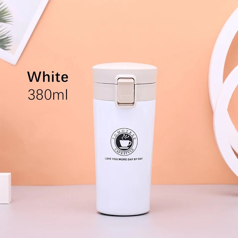 Hot &amp; Cold Stainless Steel Vacuum Flask �380ml | Double Wall Insulated Water Bottle | Leakproof Coffee &amp; Tea Thermos Travel Mug (Random Color)