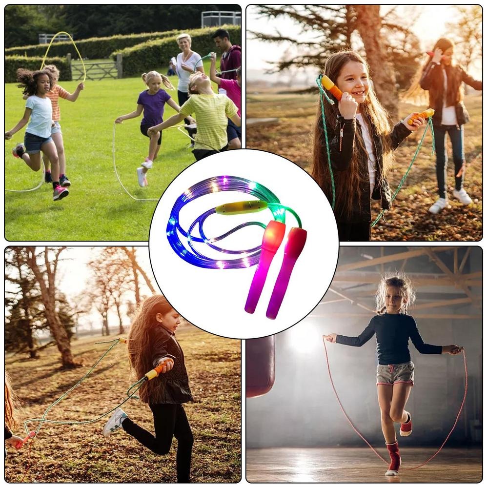 Lighting Jump Skipping Rope �LED Fitness Rope for Kids &amp; Adults, Indoor/Outdoor Training, Random Color