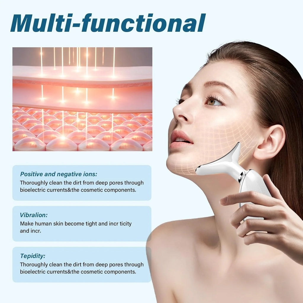 ES-1081 Massager Intense Pulsed Light Wrinkles Reducing Instrument - ESX - Anti Ageing &amp; Reduces Puffiness | Face Massager For Fine Line &amp; Wrinkles - Random Color