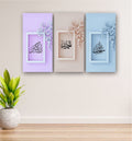 Set of 3pcs Islamic Wall Frames, Sticky phototiles 8x16 inch size 6.5mm mdf