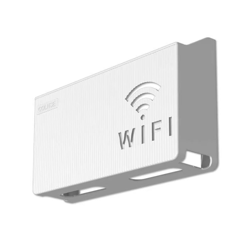 WiFi Router Shelf &amp; Cable Organizer �Wall-Mount ABS Plastic Storage Box for Routers, Power Strips &amp; Cables (Random Colors)