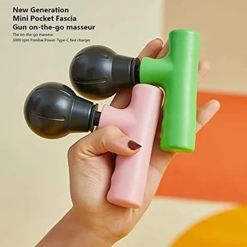 Mini Rechargeable Fascial Gun �Portable Deep Muscle Massager for Pain Relief and Relaxation - Random Color