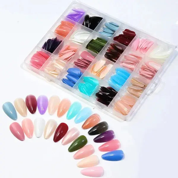 576 pcs nails with box ,Reusable Artificial – photo 1