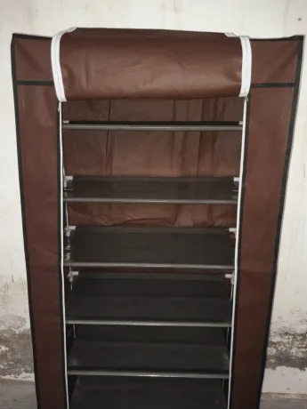9 Layer Portable Waterproof & Dustproof Shoe Rack Non-woven Shoe Rack Storage Bag Closet Household Shoe Storage Rack Storage Cabinet (Random Color)