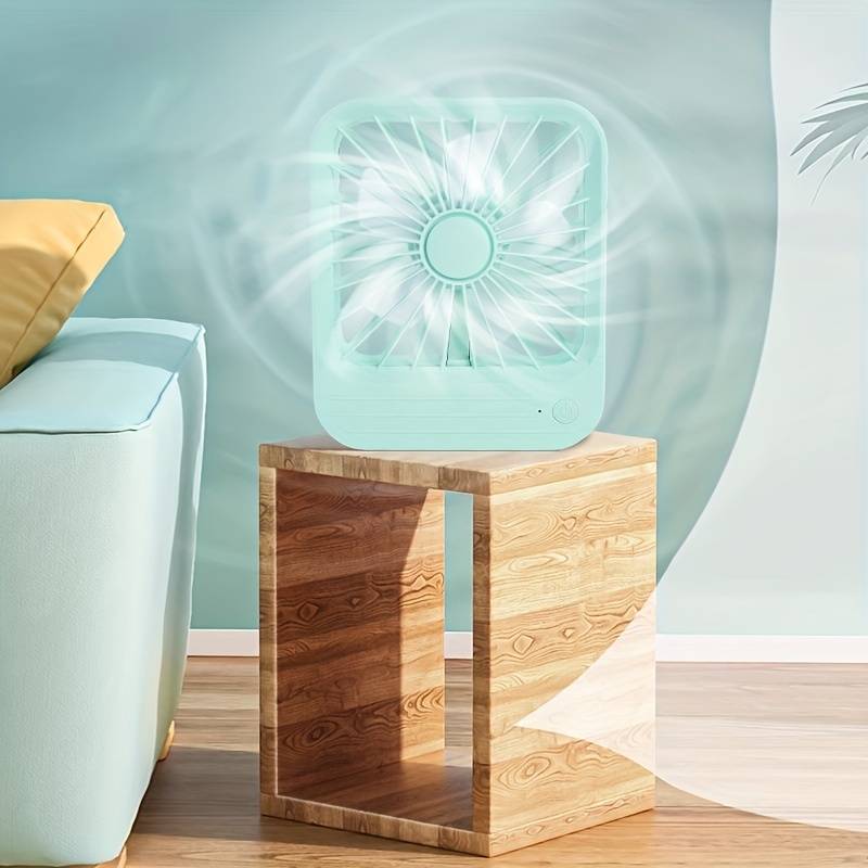 Quite Hanging Desk Fan, Mini USB Rechargeable Fan, Quiet Mini Desktop Cooling Fan for Indoor Outdoor(random color )