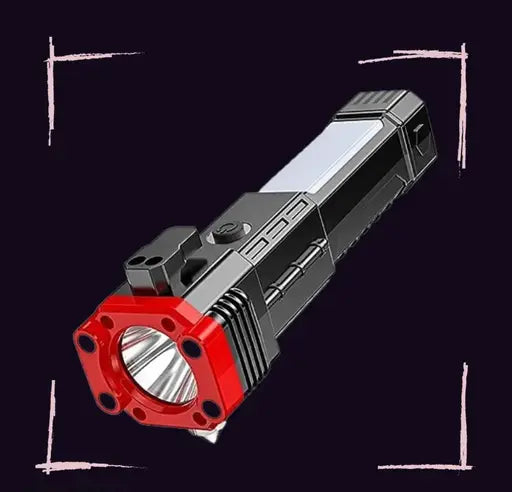 High-power Led Torch Light Rechargeable Flashlight And Multifunctional Tactical Hammer &amp; Power Bank To Charge the Phone With Box~ 3000 mAh (random Color)