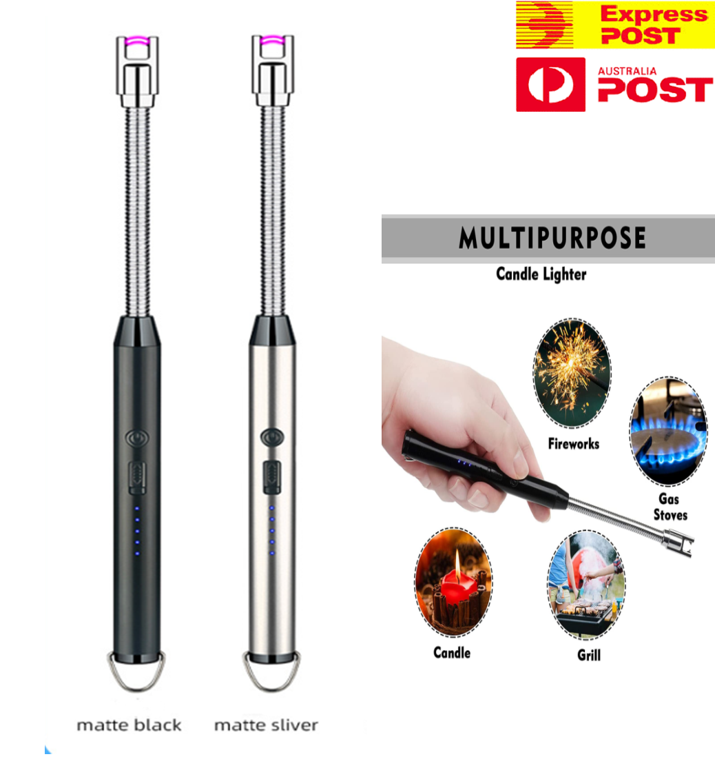 Arc Lighter With Usb Charging,flameless Windproof,led Battery Display,safety Switch,rotate 360 Degrees,for Aromatherapy (random Colors)