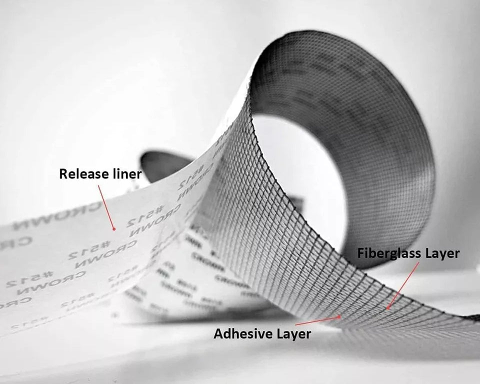 Mesh Roll Tape Window Screen Repair Patch �Strong Self-Adhesive Fiberglass Mesh, Easy DIY Screen Repair Tape for Windows &amp; Doors (2 Meter)