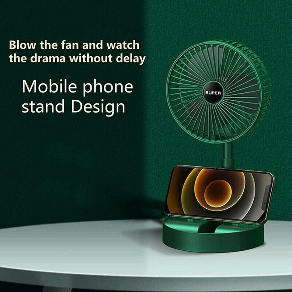 Rechargeable Portable Telescopic Folding Fan Table Desk – photo 1