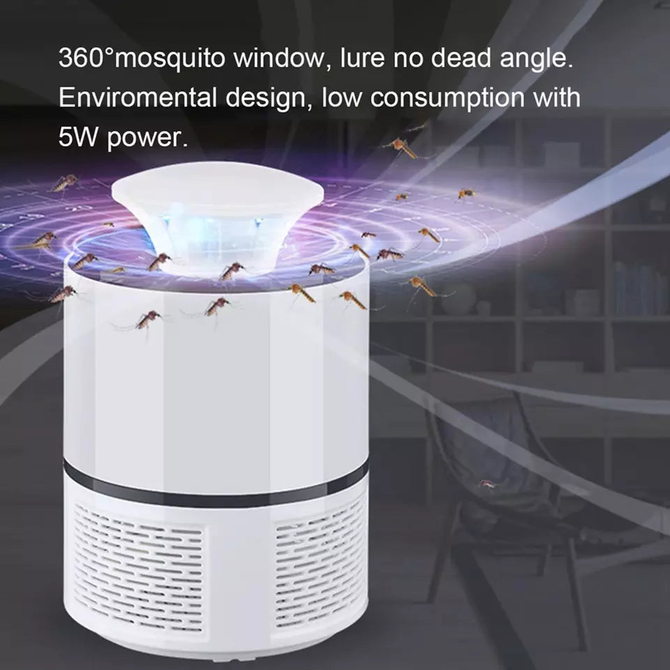 Mosquito Trap with Killer Lamp | Eco Friendly Chemical Free USB Connected UV LED Light Fly Bug Di-Speller with Suction Fan Repellent Lamp (Random color)