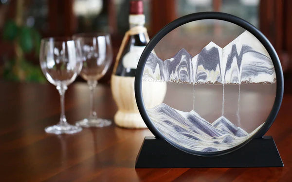 3d Moving Sandscapes Frame |  Moving Sand Lamp frame ( Random Color )7inch