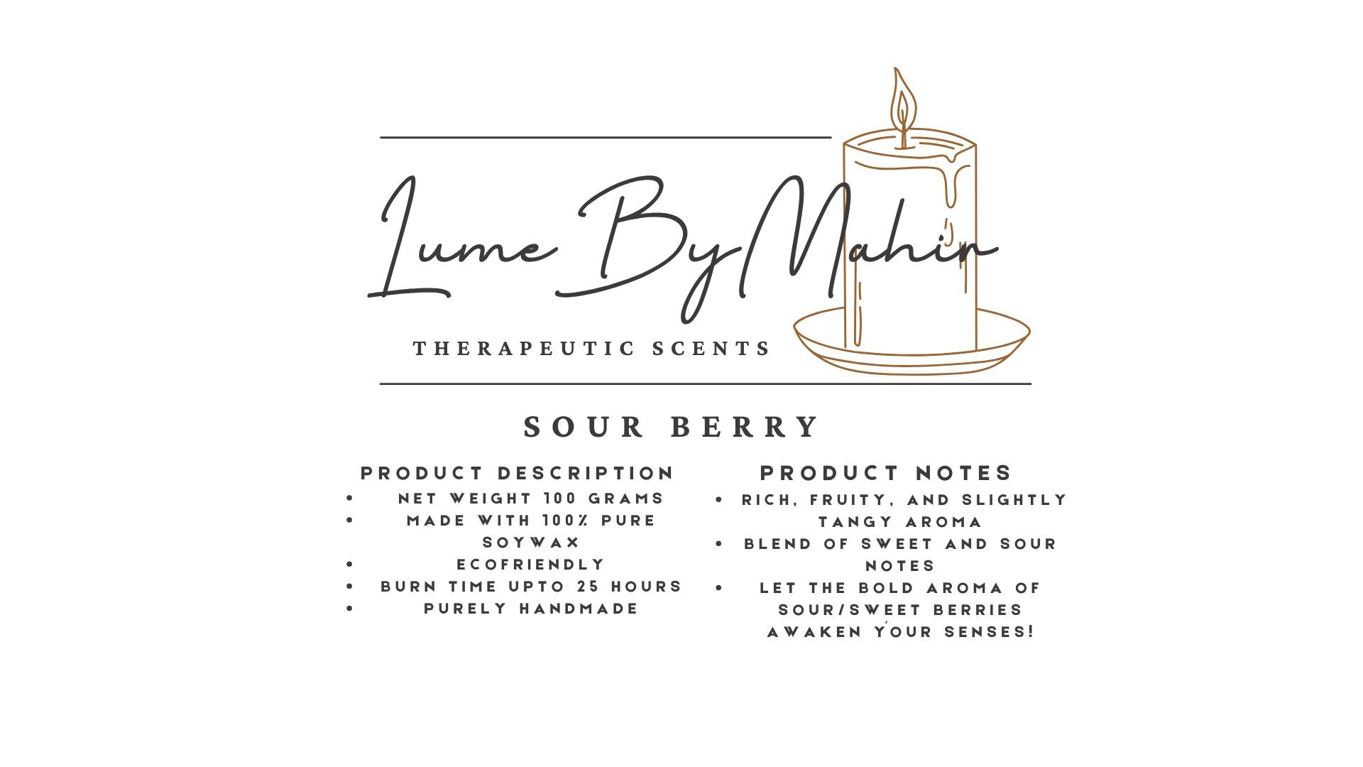 Sour Berry Candle - Sour, Sweet, and Oh-So-Irresistible �Handmade Berry Fusion Soy Wax Candle -100 gram