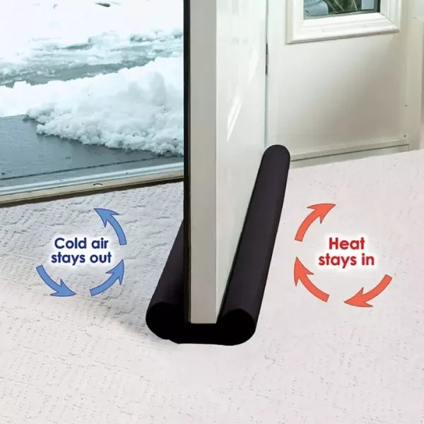 Twin Door Foam Draft Protector - Door Air Lock Foam For Cold Air Window Shutters, Dust Barriers, Insect Repellent (Random color)