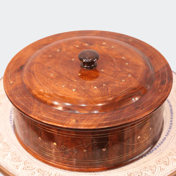 Wooden Hot Pot With Barance Work Roti_Dan Hot and Pot Beautiful wooden made